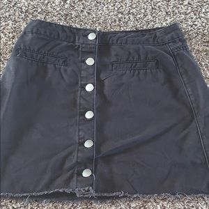 cutest grey button skirt!